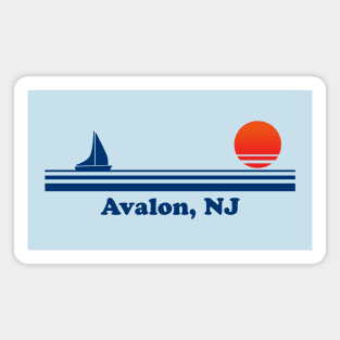 Avalon, NJ - Sailboat Sunrise Magnet